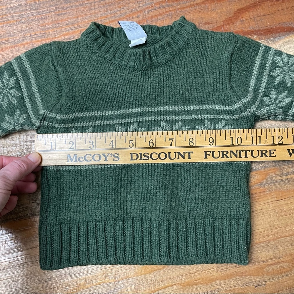 VINTAGE Baby Gap Knit Snowflake Sweater 6 to 12 months woo blend - Picture 3 of 8